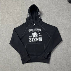 6PM Vintage Graphic Pullover Hoodie