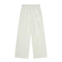6PM Minimal Small‑Logo Wide‑Leg Sweatpants