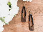 Beautiful Black Wood and Resin Earrings