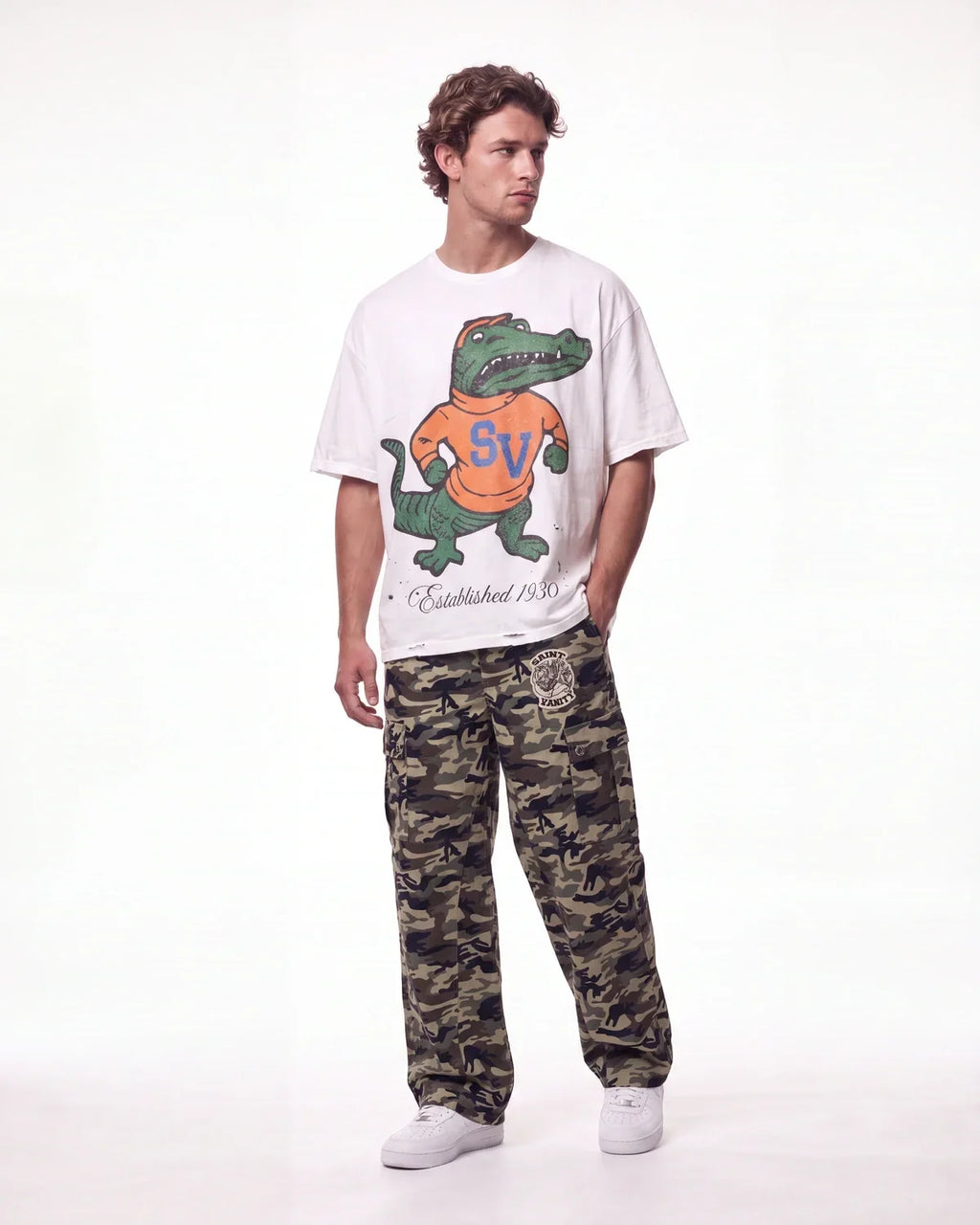 Saint Vanity Gator Tee White