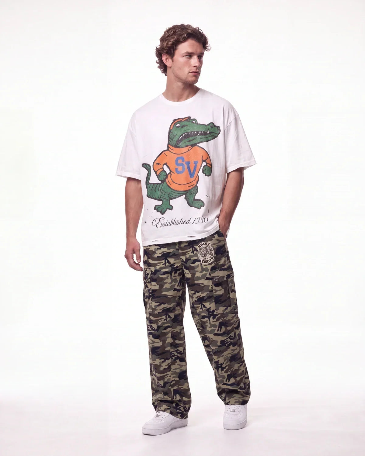 Saint Vanity Gator Tee White