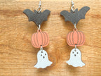 Adorable Wooden Halloween Earrings