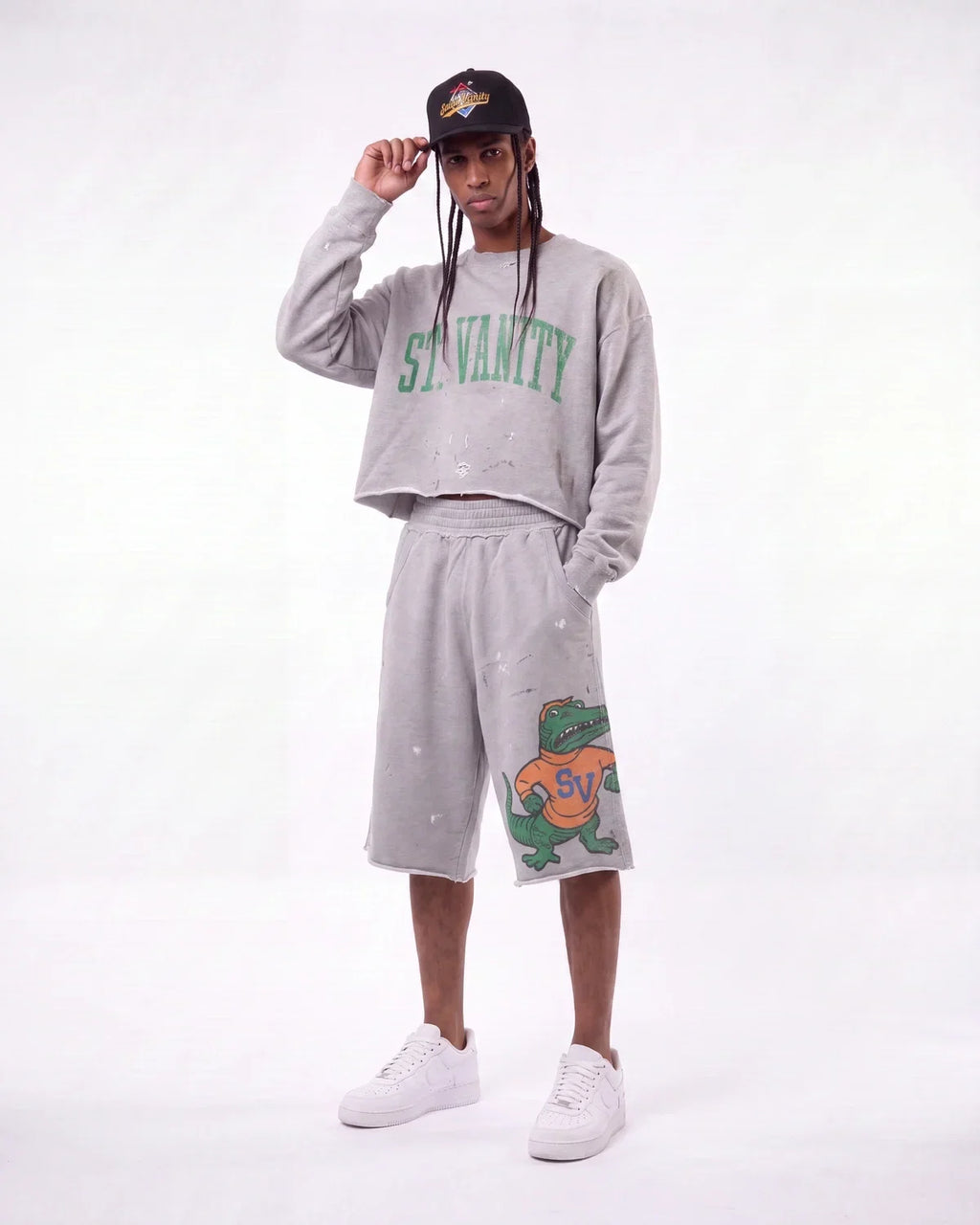Saint Vanity Gators Crewneck Grey