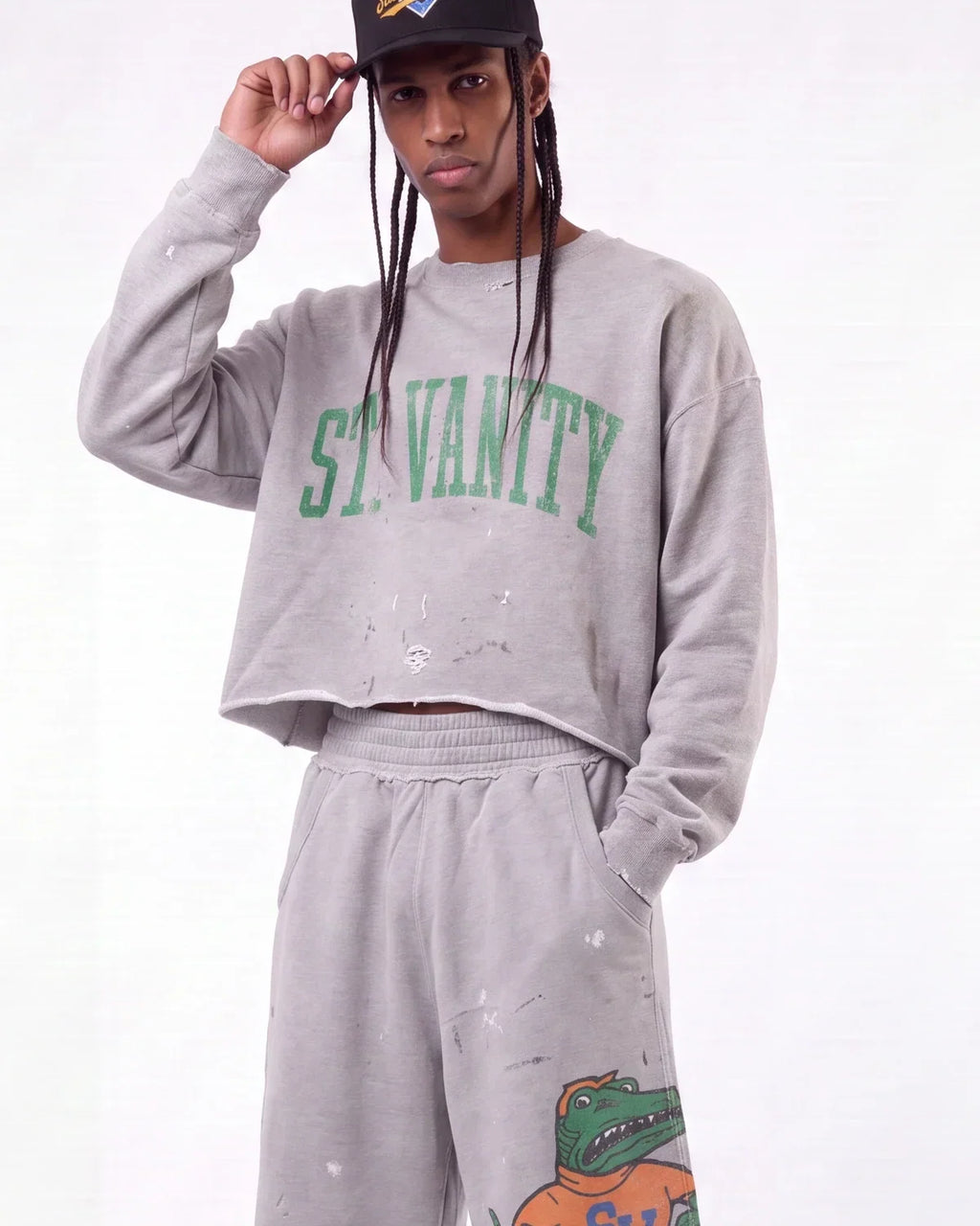 Saint Vanity Gators Crewneck Grey