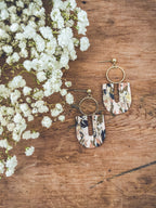 Beautiful Gold and Neutrals Geometric Earrings