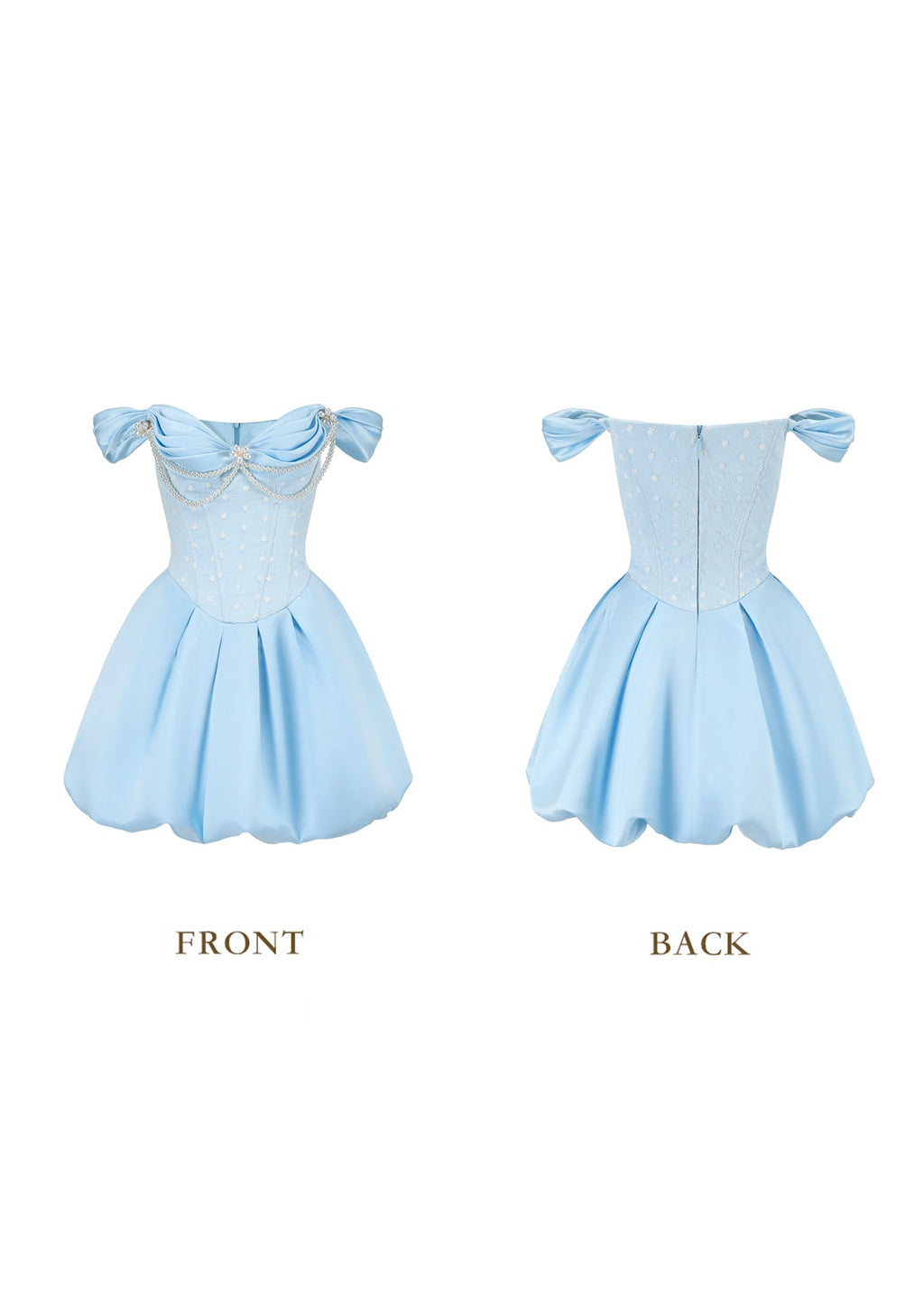 Blue Bud Corset Dress