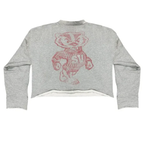 Saint Vanity Distressed Letter Long Sleeve Top & Graphic Shorts Set