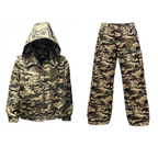 Saint Vanity Vintage Camo Embroidered Hooded Windbreaker & Multi-Pocket Cargo Pants Matching Set