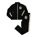 Saint Vanity Vintage Embroidered Black Side Stripe Tracksuit Matching Set