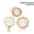 3pc Chunky Stackable Bracelet Set