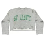 Saint Vanity Washed Stud Zip Hoodie & Printed Shorts Set