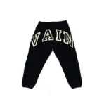 Saint Vanity Retro VAIN Letter Black Cropped Hoodie & Jogger Matching Tracksuit