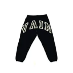 Saint Vanity Retro VAIN Letter Black Cropped Hoodie & Jogger Matching Tracksuit