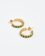 Green Etruria Hoop Earrings