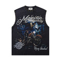 Majestik Eagle Motorcycle Graphic Rivet Sleeveless Tank Top