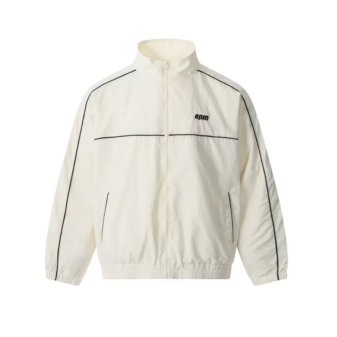 6PM Contrast‑Piping Lightweight Windbreaker Jacket