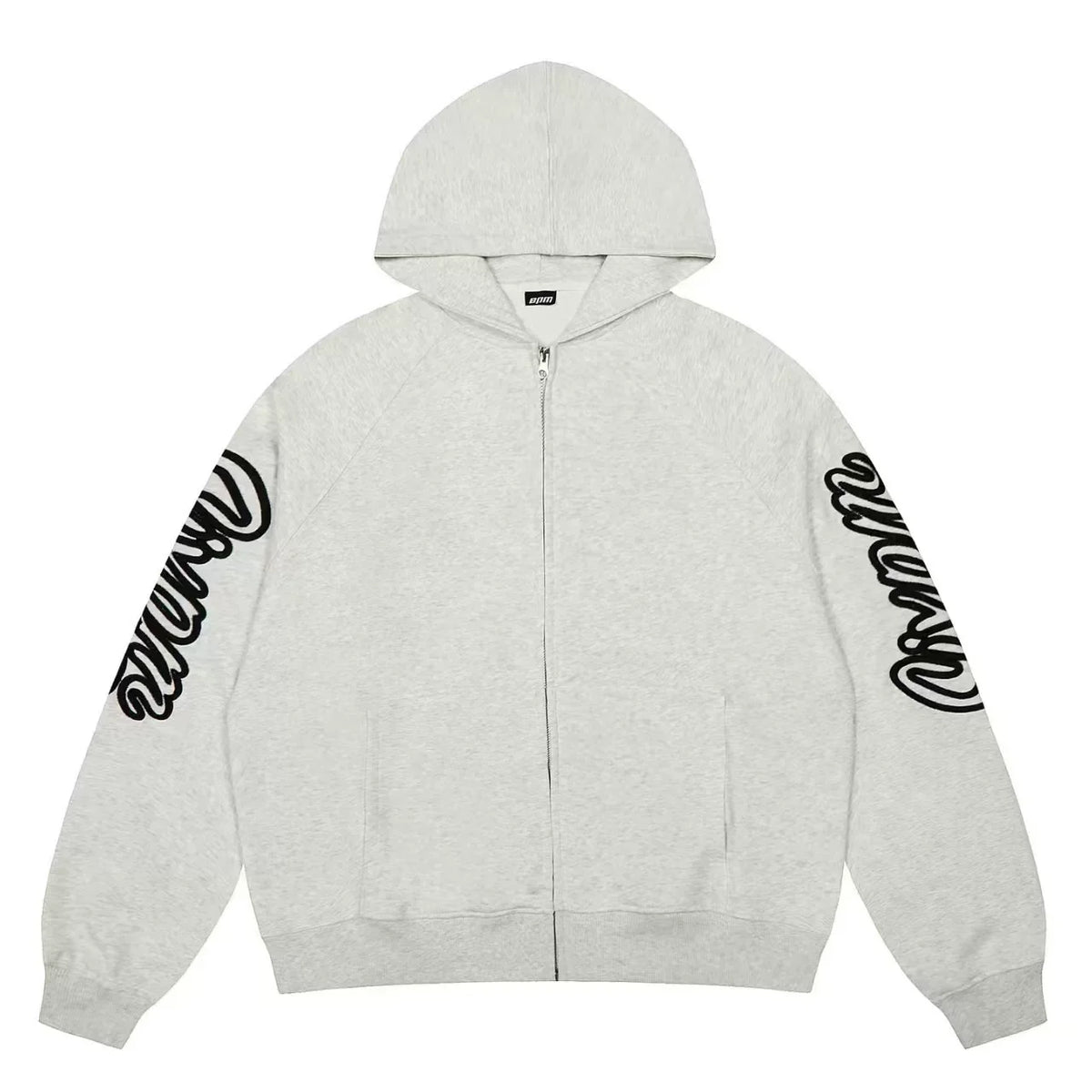 6PM Sleeve‑Print Zip‑Up Hoodie