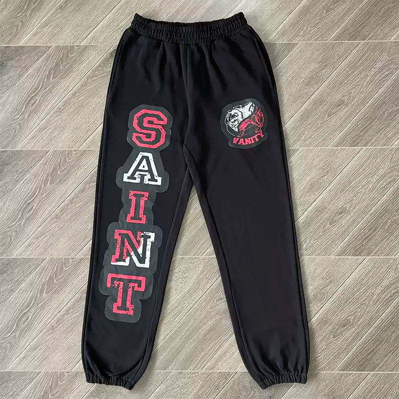 Saint Vanity Saint Letter Graphic Jogger Pants