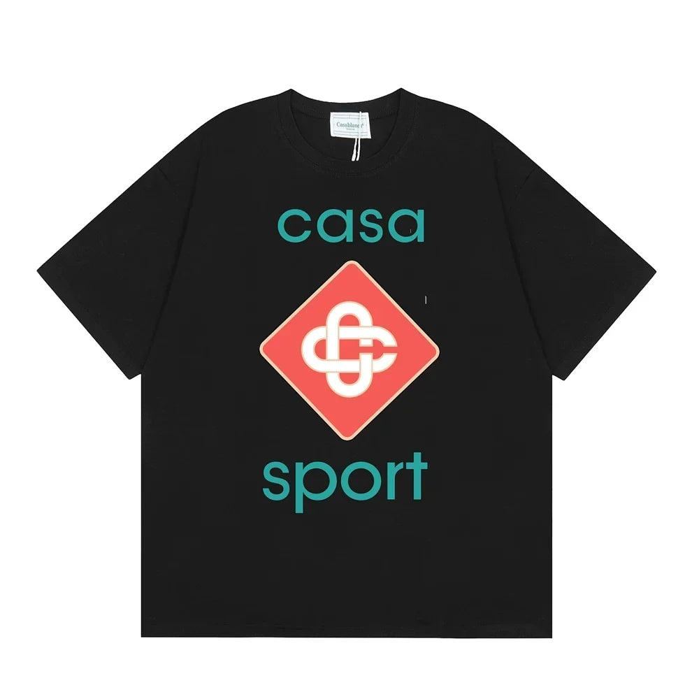 Casablanca Sport Diamond Monogram T-Shirt - Black