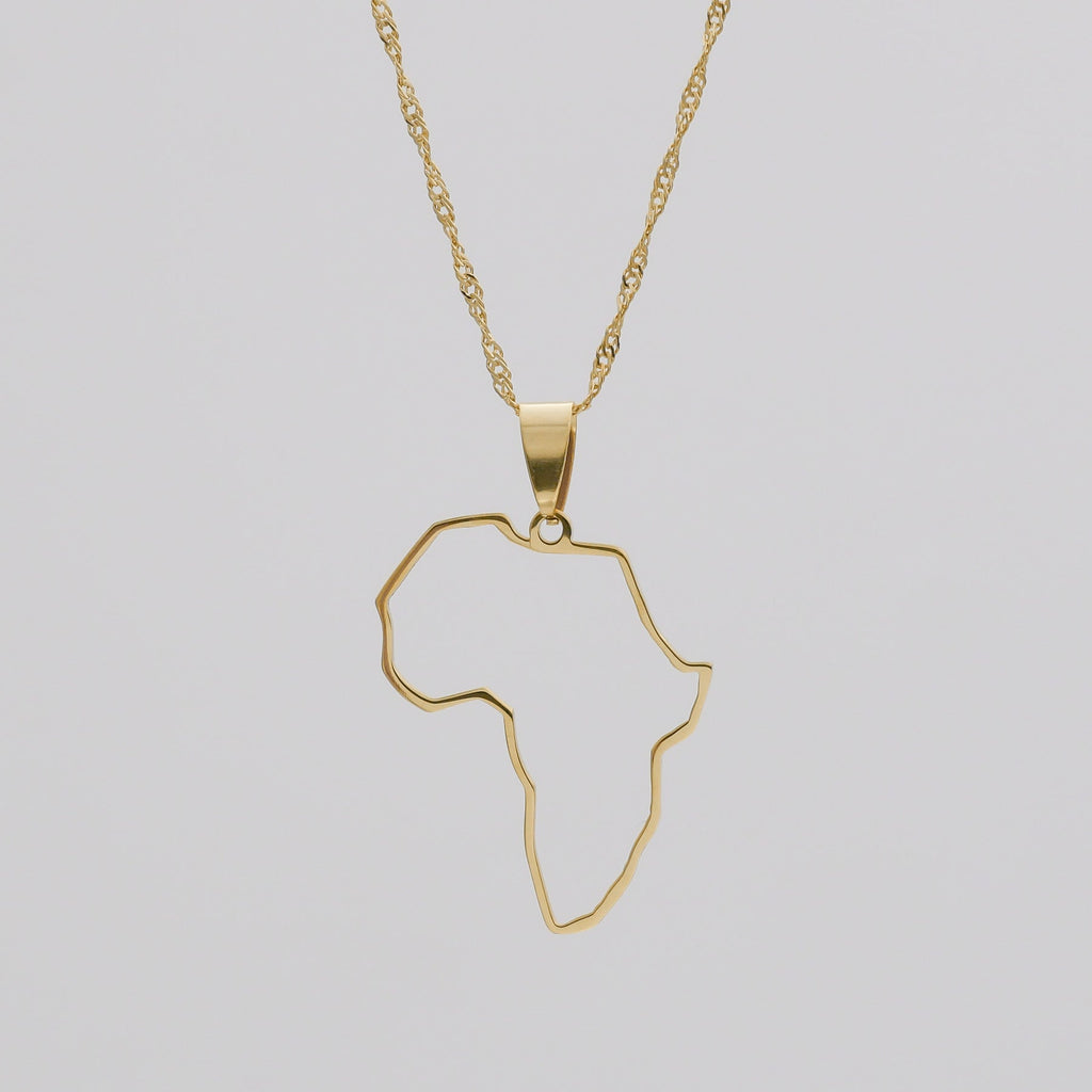 Africa Outline Necklace