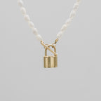 Freya Pearl Lock Necklace
