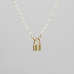 Freya Pearl Lock Necklace