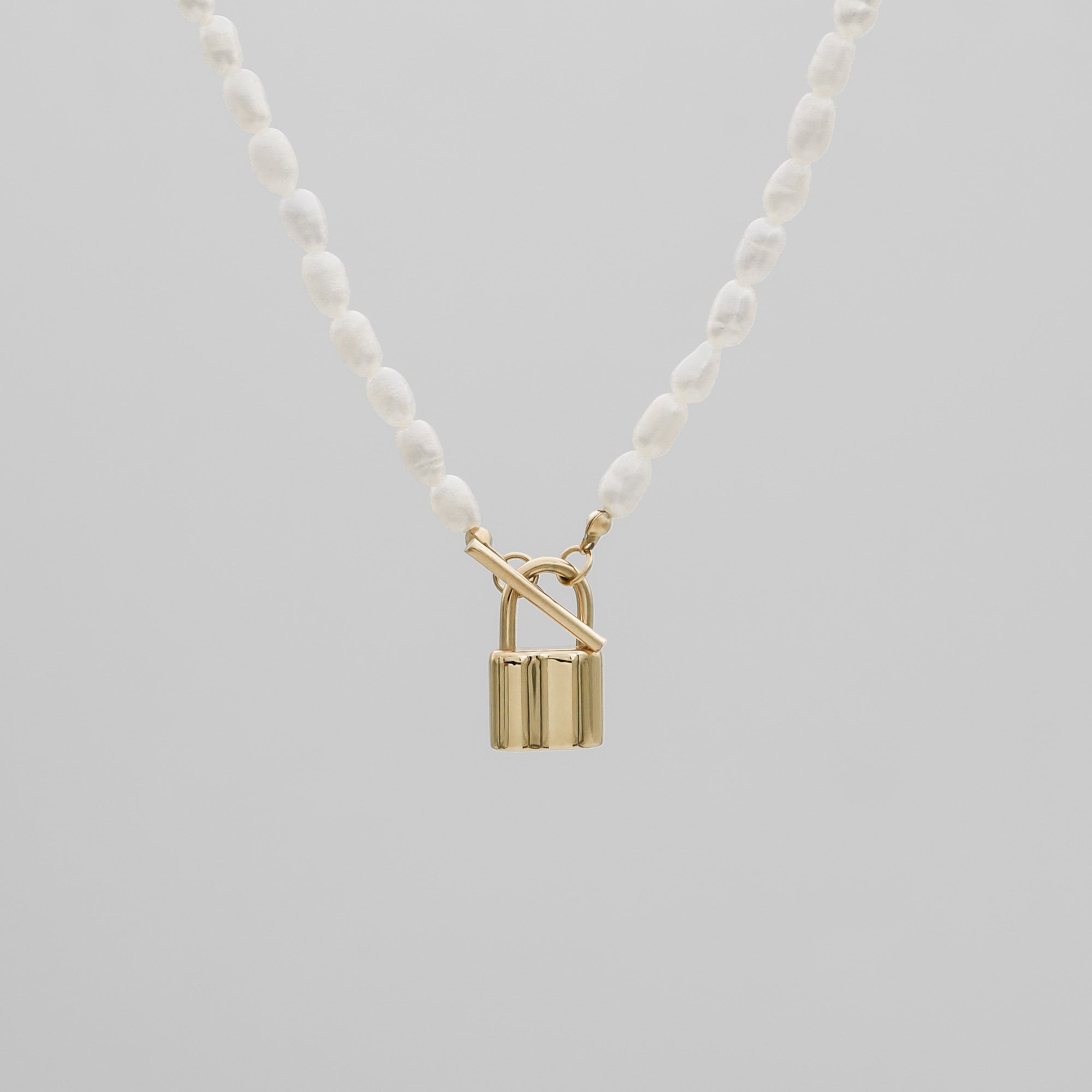 Freya Pearl Lock Necklace