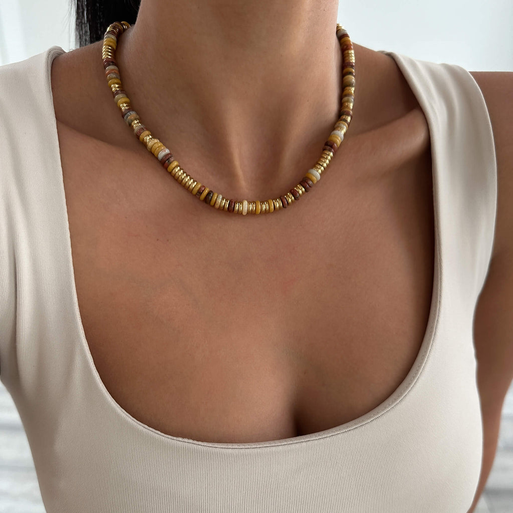 Harmony Natural Stone Beaded Necklace
