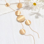 Modern Geometric Disc Y-Necklace