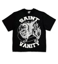 Saint Vanity Lion Vintage Graphic Cropped Tee Black