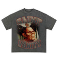 Saint Vanity Monster Portrait Washed Grey Tee