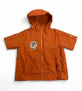 Saint Vanity Orange Short‑Sleeve Hooded Windbreaker Jacket