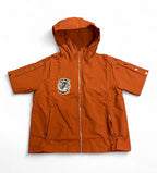 Saint Vanity Orange Short‑Sleeve Hooded Windbreaker Jacket