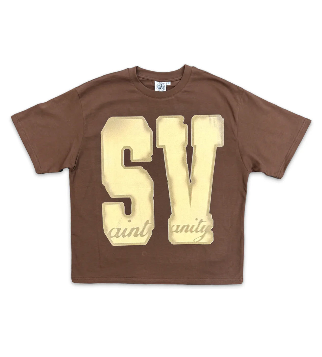 Saint Vanity SV Varsity Cropped Tee Brown