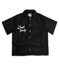 Saint Vanity Nylon Button Up Tee Black