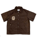 Saint Vanity Brown Cropped Short‑Sleeve Work Shirt