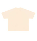 Saint Vanity Western Cowboy Graphic Cropped Tee Cream