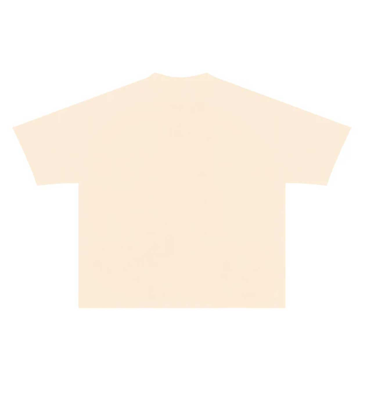 Saint Vanity Western Cowboy Graphic Cropped Tee Cream