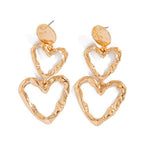 Punk Heart Tassel Stud Earrings