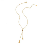 Adjustable Pull Droplet Necklace and Earrings