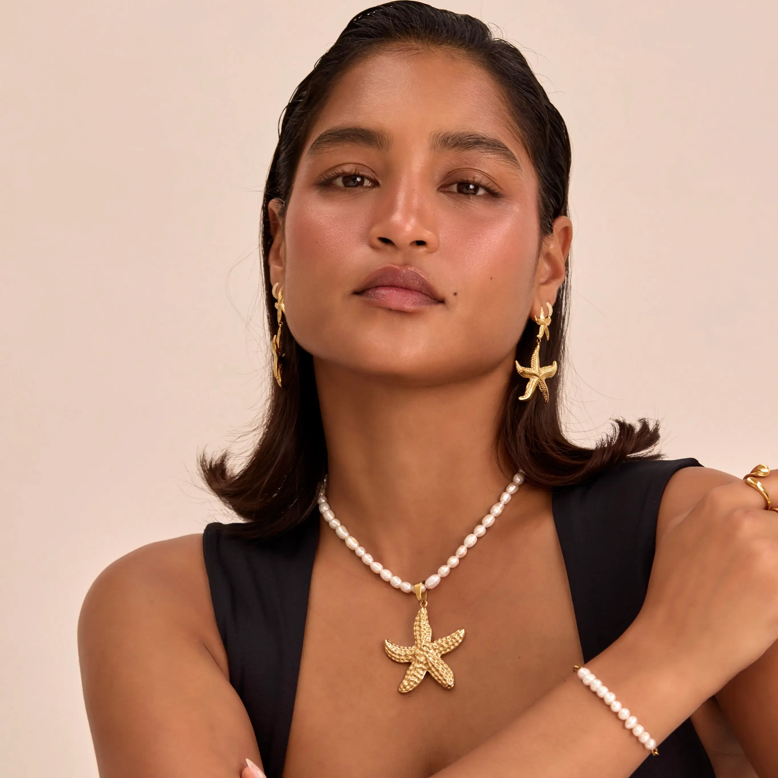 Ariel Starfish Pearl Necklace