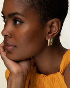 Green Etruria Hoop Earrings