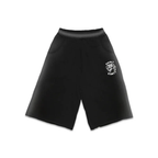 Saint Vanity Retro Varsity Letter Black Cropped Long Sleeve &amp; Baggy Shorts Matching Set