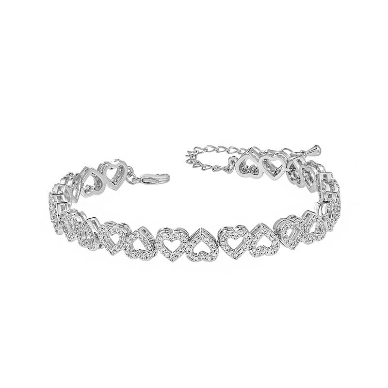 Up And Down Hearts Bracelet