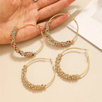 Colorblock Rhinestone Earrings
