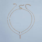 Double Layered Bar Necklace