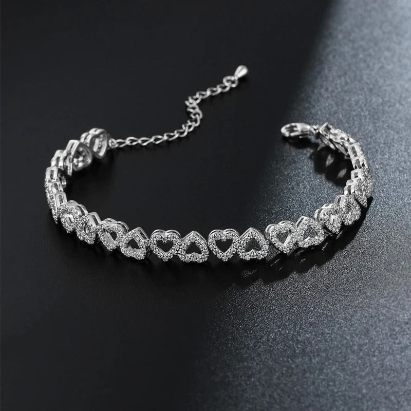 Up And Down Hearts Bracelet