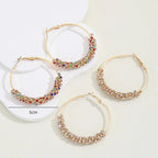 Colorblock Rhinestone Earrings