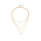 3pc Crystal Love Multilayer Necklace Set