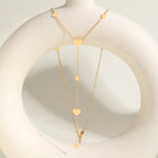 Heart Drop "Y" Lariat Necklace